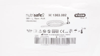 Vygon 1363.082 NutriSafe 2 Feeding Tube 08Fr - L.75cm